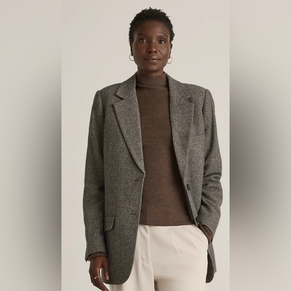 Quince Italian Wool Oversized Blazer - Small